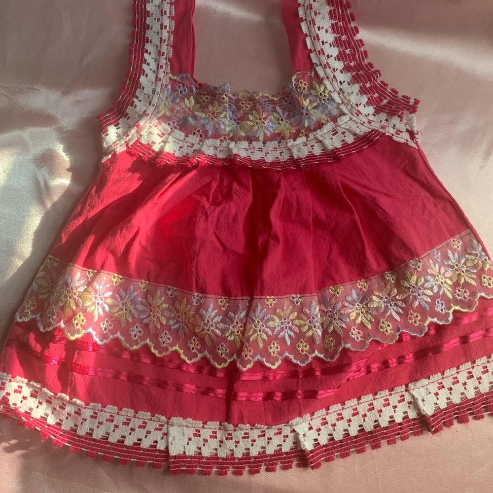 Embroidered toddler two piece